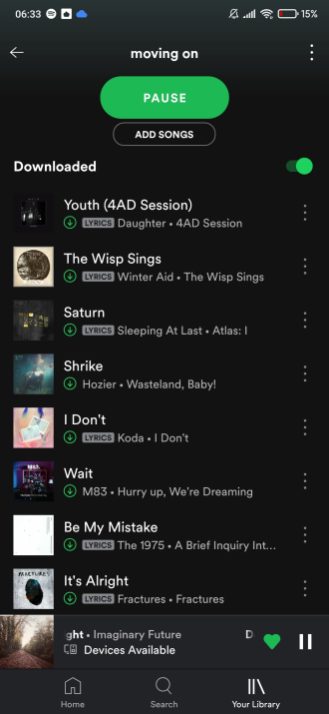 How to see lyrics spotify